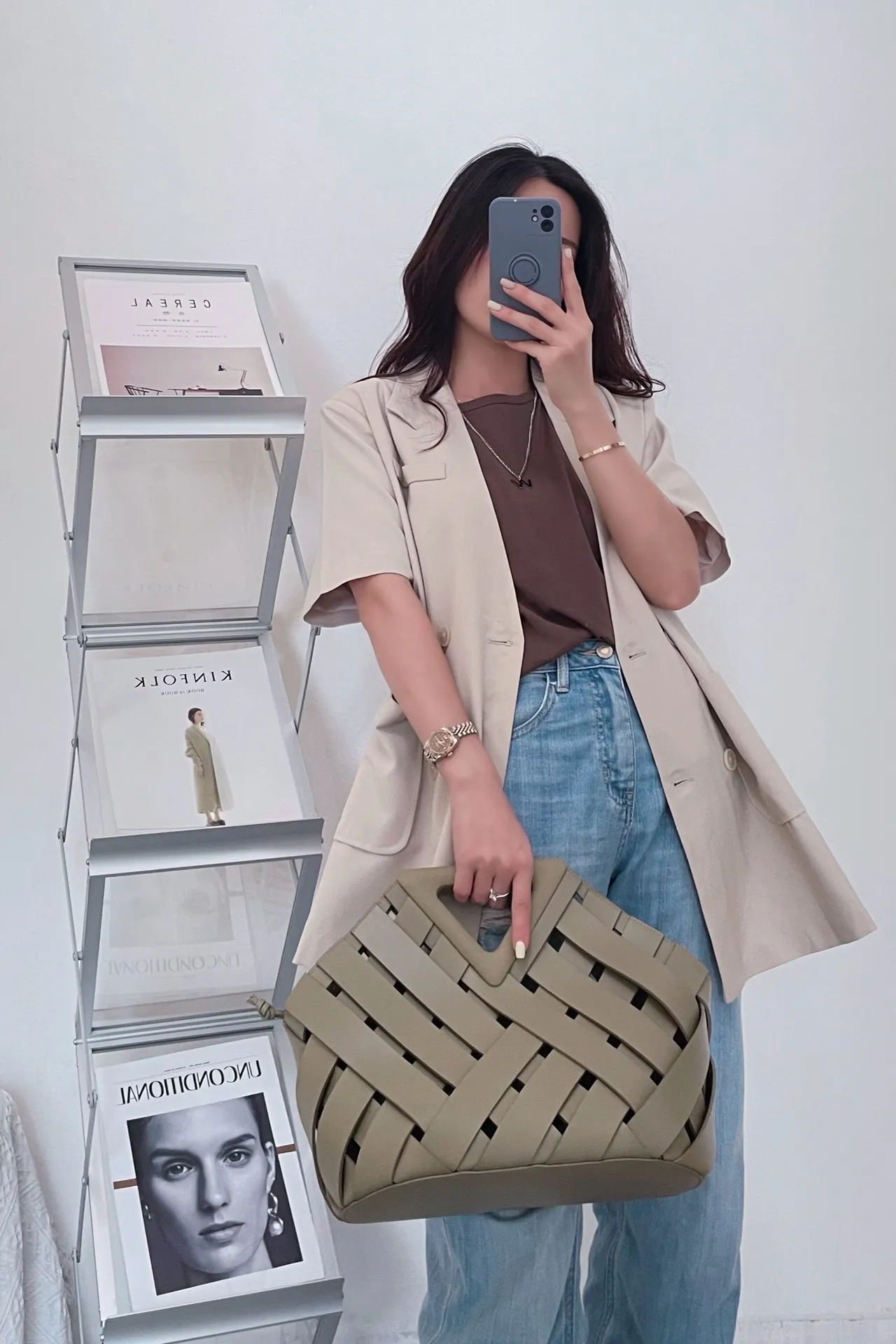 #自家小小子 Upper Body Picture Reference Brown-gray is a very high-end light color and is suitable for all seasons.
